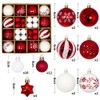 MHwan Christmas Baubles, 44pcs Beautifully Painted Baubles Christmas Tree Decorations,
