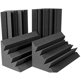 Acoustic Foam Panels, Wedges, Corner Cubes & Bass Traps Soundproofing Foam Noise Cancelling (Short Bass Trap, 4 Pieces)