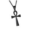 HIJONES Men's Stainless Steel Simple Vintage Egyptian Ankh Cross Pendant