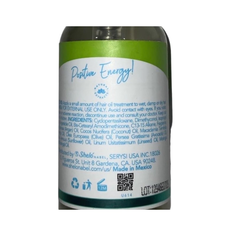 Sheló NABEL Coco and Moringa Hair Oil, Anti-frizz 2.20 fl