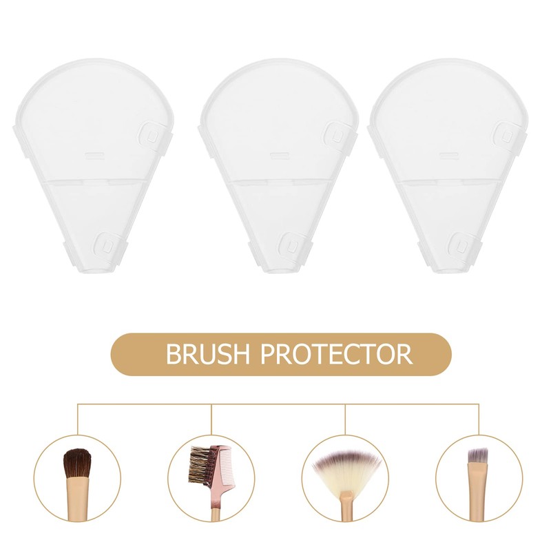 Lurrose 10 Pieces Make-Up Brush Plastic Covers Cosmetic Make-Up Brush