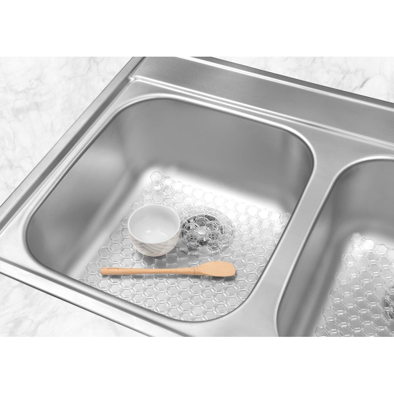 Spectrum Diversified Hexa Flexible, Trimmable Soft-Touch Mat, Easy-Draining, Modern Kitchen