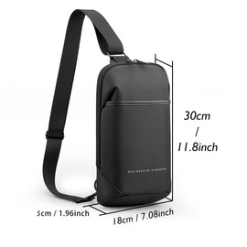 KINGSONS Sling Bag Small Crossbody Backpack for Men Waterproof Chest Shoulder Bags Casual Daypack for Travel Cycling