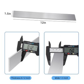 Inusbojie 1095 Steel Flat Stock Cold Rolled Carbon Steel Bar for Knife Making 12""x1.5""x0.12"" (10 Packs)