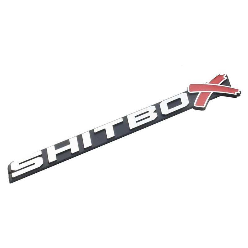 1Pcs SHITBOX Truck Exterior Emblems 3D Badge Sticker Decal Compatible