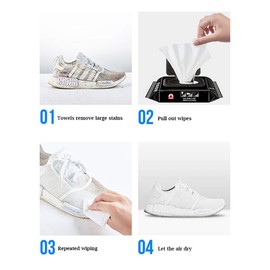 whatRUeed 90pcs Shoe Sneaker Cleaner, Quick Wipes Disposable Travel Portable White Shoe Cleaner Sneaker Erasers (3 PACK)