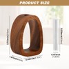 Solid Wood Frame Glass Test Tube Vase Desk Hydroponic Plant