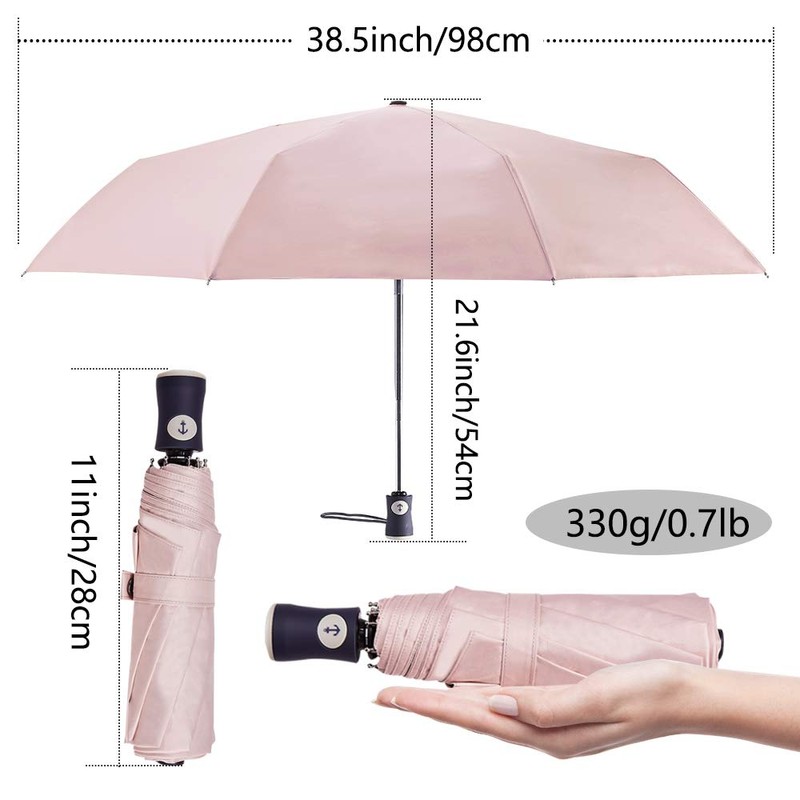 FDJASGY UV Sun Umbrella Compact Folding Travel Umbrella Auto Open