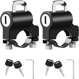 2 Pcs Motorcycle Helmet Lock and Accessories for 22-28mm Handlebar - Electric Motorbike Helmet Lock (2pcs)