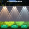 Srtyuo Solar Fence Lights Outdoor - 3 Color Modes(3000K/4000K/6000K), IP55