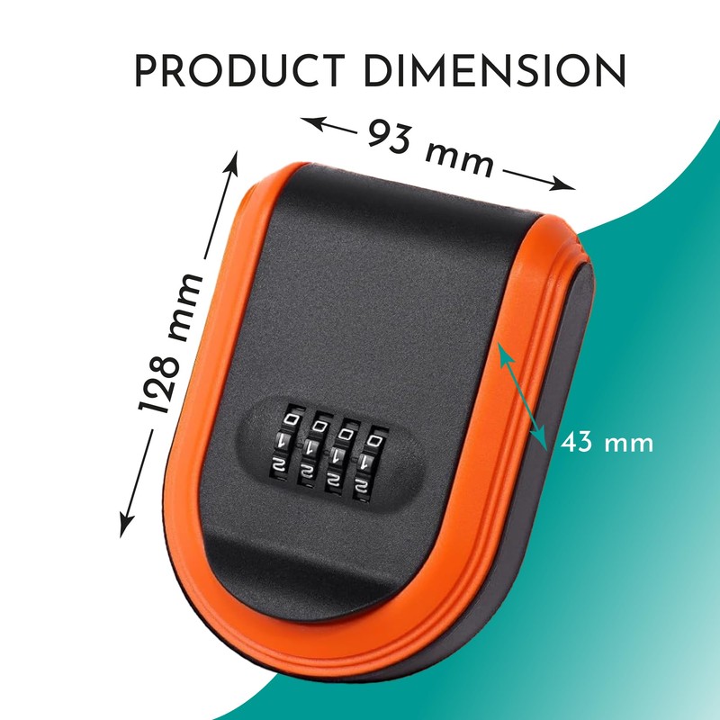 Magnetic Key Holder Lock Box - Hidden Under Car Key