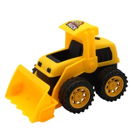 HOVUK Plastic Construction Vehicle Toy Wheeled Loader for Kids in Yellow and Black, Realistic Engineering Play Set, Educational & Creative Toy for Boys Ages 3