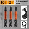 DYRECELVE 10-Pack T25 Torx Bits for Impact Driver, T-25 Torx/Star