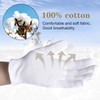 100% Cotton Gloves, 6 Pairs White Cotton Gloves for Women