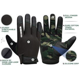 RDX Weight Lifting Gloves with Wrist Support -Touch Screen Full Finger Gym Workout, Breathable Anti Slip Padded Grip, Men Women Fitness Training, Powerlifting Bodybuilding HIIT Exercise Weightlifting