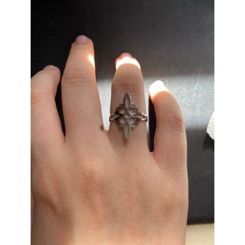 Jextech Anillo Nudo De Bruja Wiccan Celta Acero Amuleto Protección