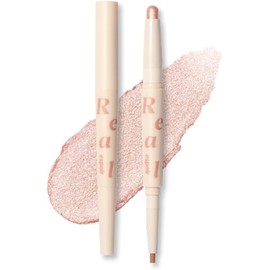 espoir Teardrop Bag Liner Real Eye Dual Stick #01, Champagne Beam, 0.05 oz (1.45 g), Dual Type, 2 Step Stick Eye Shadow, Teardrop Bag Make, Teardrop Bag Liner, Korean Cosmetics