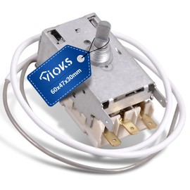 VIOKS Thermostat like Ranco K59-L2677 Replacement for K59-L2622 such as Liebherr 6151097 Fridge 600 mm Capillary Tube 3 x 4.8 mm AMP Fridge Thermostat for Liebherr Fridge