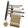 Swivel Towel Rack 4 Arms Thickened Space Aluminum 180 Degrees