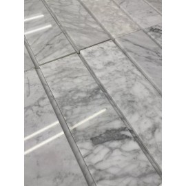 Stone Center Online C12P Carrara White Marble Venato Carrera Baseboards Trim 5"x12" Polished