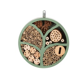 Goose Creek 11” Woonden Multi Habitat Insect House Outdoor Garden Decorative Insect Hotels for Bee Butterfly and Beetle Tree of Life