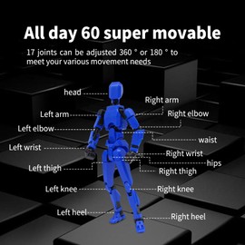 Upgraded Assembly Completed 6Pack T13 Action Figure,Titan 13 Action Figures,Dummy 13 Action Figure Set,Nova 13 Robot Toy, ucky 13 Action Figure 3D Printed, Birthday Gift for Kid Boy