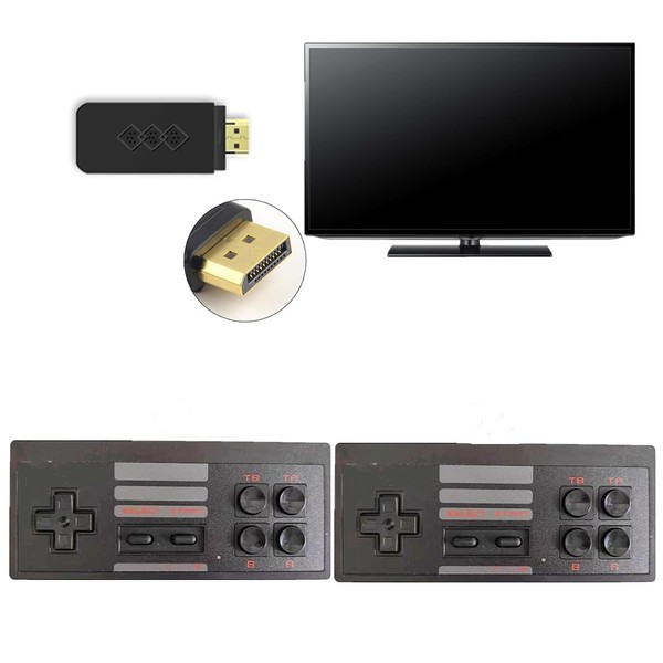 Extreme Mini Game Box with 2 Wireless Controllers, Retro Game