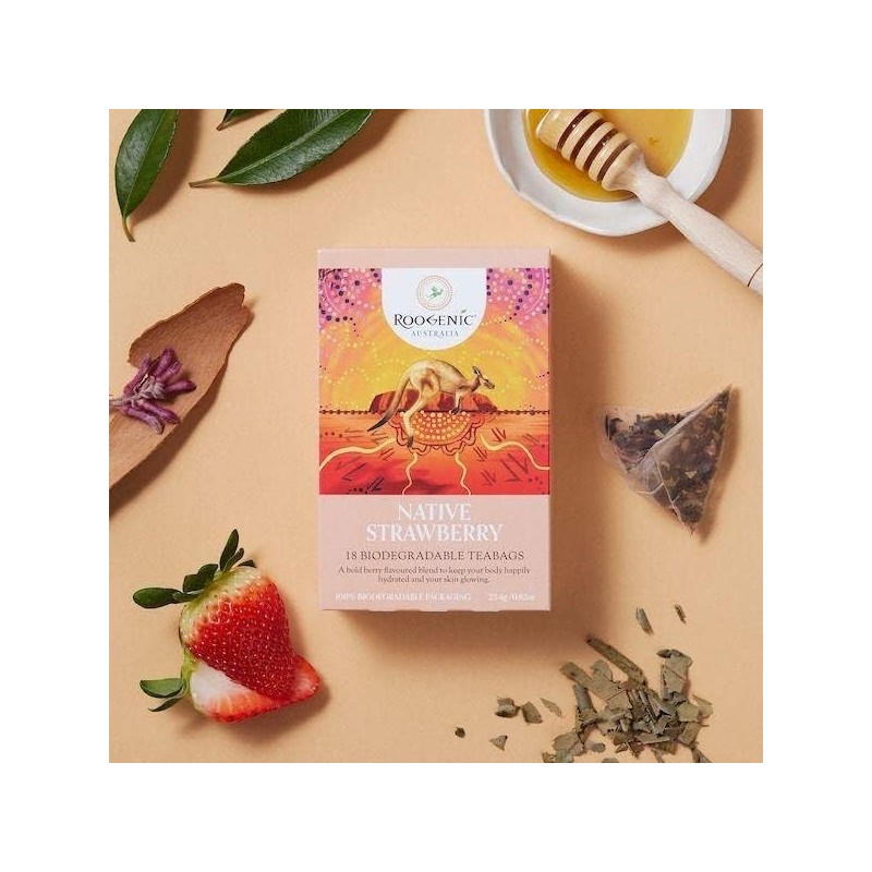 Roogenic Australia Native Strawberry x 18 Tea Bags