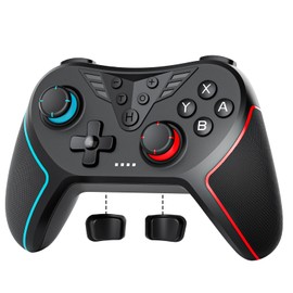 LATEC Switch Controller for Switch/Switch OLED/Switch Lite, Switch Pro Controller Wireless with Hall Joystick, Programmable Buttons, 6-Axis Gyro, Double Shock, Wake Up, Turbo