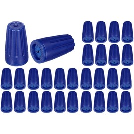 QUARKZMAN Pack of 30 Waterproof Wire Connectors, Cable Connection Terminals, 22-12AWG Twist Nut Caps for Landscape Light, Water Irrigation, Blue