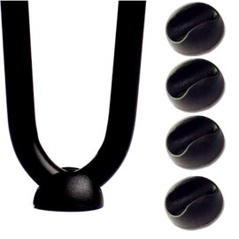 Drenky 4 Pieces Hairpin Leg Foot Protection Cover Top New Tighter Floor Glides Four Pack Top Clip Guards for 10 mm Steel Hairpin Table Legs