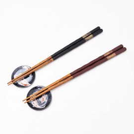 Kawai Nishiki Goi 029788 Yugetsu Chopsticks for Couples and Couples Chopsticks Rest Gift Set with Paulownia Box Dishwasher Safe Made in Japan