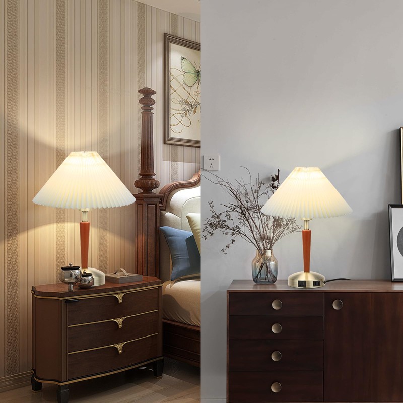 Touch Bedside Table Lamp - Modern Small Lamp for Bedroom