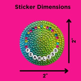 StickerBeans® “The Original Rhinestone Sticker” - Friendship Bracelet Set of 4 (2" x 2", 4-Pack) - Sparkly, Adhesive Back, Cut to Shape - Collect, Trade, Gift - Adorn Laptop, Phone, Water Bottle