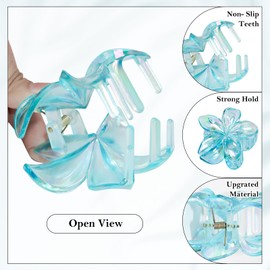 6 Pcs Flower Clips for Hair, Flower Hair Claw Clips, Plumeria Hair Clip, Flower Hair Clips for Thick and Thin Hair, Hair Accessories for Women, Flower Hair Clips for Women, Gifts for Women Teen Girls