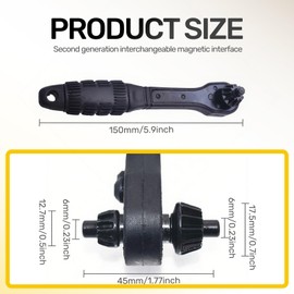 3 in 1 Ratchet Drill Chuck Key Wrench – Universal Chuck Replacement Tool for Drill Press, Compatible with Most Chucks, Spanners & Wrenches, Electric Ratchet & Makita Impact Driver Tools