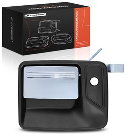 A-Premium Front Left Driver Side Exterior Door Handle with Keyhole Compatible with Ford F-250 Super Duty, F-350 Super Duty, F-450 Super Duty, F-550 Super Duty, 2013 2014 2015 2016, Chrome Lever