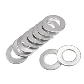sourcing map 28mm x 15mm x 2mm Carbon Steel Flat Washer for Screw Bolt 25Pcs