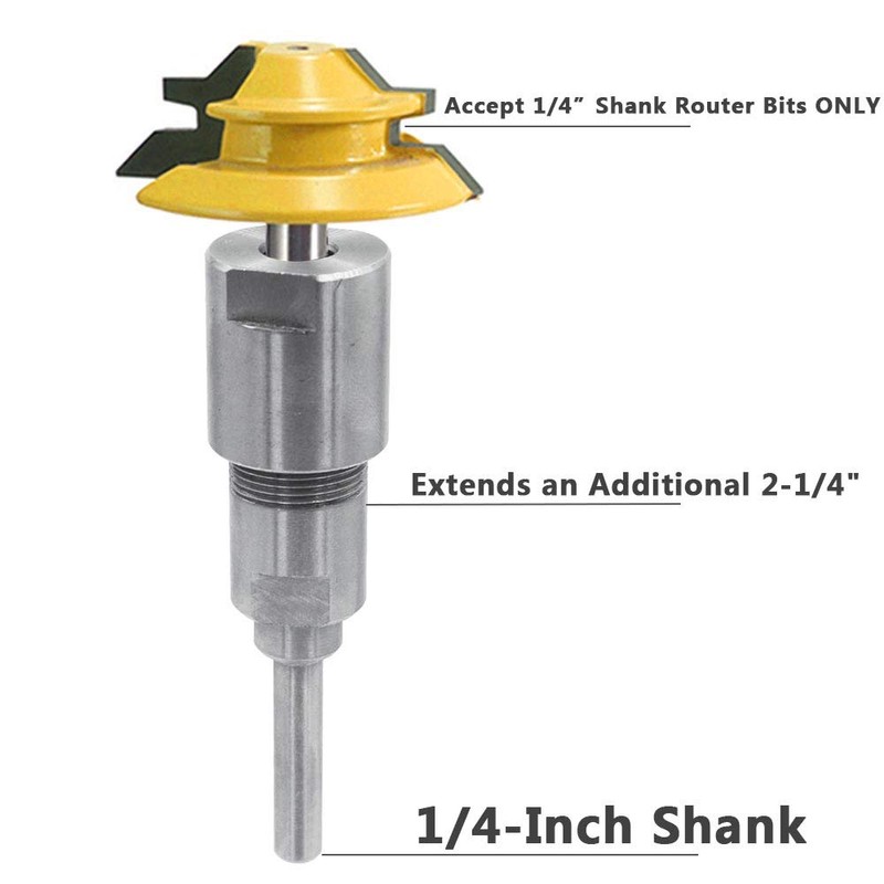 Yakamoz 1/4 Inch Shank Router Collet Extension Milling Cutter Bit