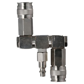 Urjumpea 2 Way Air Hose Splitter 3 in 1 Quick Connect Stable Serviceable Air Compressor Accessories Essential Swivel 360° Air Connector Pneumatic tools