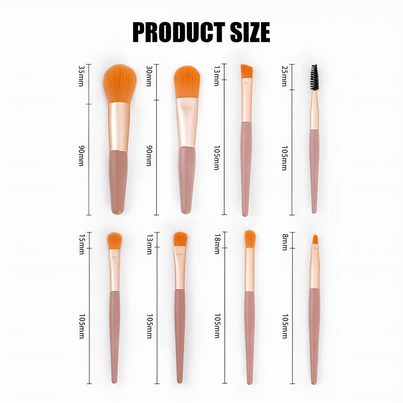 Mini Makeup Brushes Eyeshadow Make Up Brushes, 8 pcs Makeup