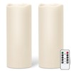 GenSwin Waterproof Outdoor Flameless Candles Battery Operated with Remote Timer,