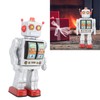 Metal Tin Robot Toy Retro Electric Rotating Figures Model Adult