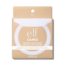 e.l.f. Base de maquillaje en polvo de camuflaje, ligera, con infusión de imprimación, para construir y de larga duración, cobertura media a completa, ligera, 240 W