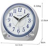 RHYTHM 8RA648SR03 Alarm Clock, Electronic Sound/Bell Sound, 2 Types of