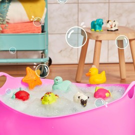 B. toys – Animal Bath Squirts – 9 Water Squirts – Baby Bath Toys – Tub Toys for Babies – 10 Months + – Squish & Splash - Cow, Starfish & More