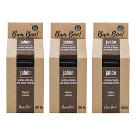 3pz Jabón Artesanal Carbon Citricos 80g Bam Boo Lifestyle