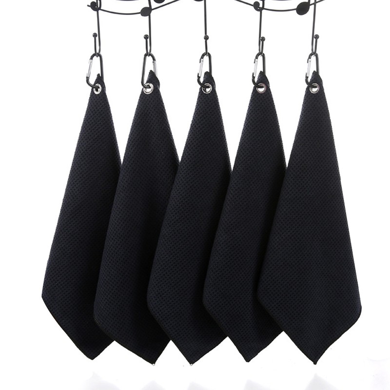 5 Pcs Microfiber Towel with Hook Cleans Clubs Balls Hands