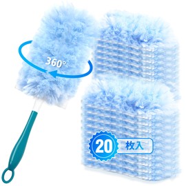NEWE Duster Handy Mop Disposable with 20 Replacement Sheets, 4 Times Dust Collecting Power, 360° Dust, Handy Design, For TVs, Cars, Homes, Computers, Blinds