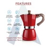 AGOGO Milano Moka Pot Stovetop Espresso Maker with 100 Paper